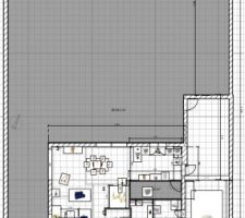 Plan d'implantation de la maison sur notre terrain