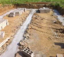 Prochaine étape, construction du Vide Sanitaire