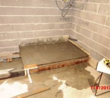 Socle b&eacute;ton pour chaudi&egrave;re