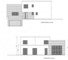 Plans de façade Nord / Sud