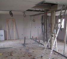 Les cloisons du bas en cours