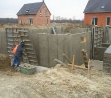 D&eacute;montage du coffrage...