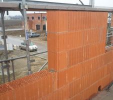 Rehausse &eacute;chafaudage pour attaquer les murs de l'&eacute;tage...