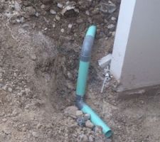 Évacuation eau pluviale avant