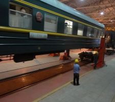 Changement de bogies à la frontière chinoise