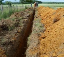 Pr&eacute;paration pour la mise en place du puits canadien