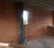 Conduit vide linge des salles de bains