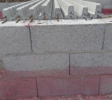 Le vide sanitaire en moellons.