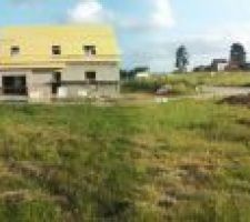 Panorama terrain apres implantation maison par g&eacute;om&eacute;tre