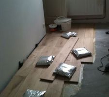 Pose parquet, chambre d'ami
