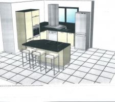 Nouveau plan de cuisine avec colonnes plus grandes et plus larges.