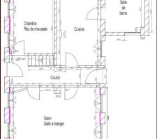 Le plan actuel du rez-de-chaussée