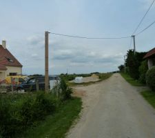 Ligne électrique en temporaire