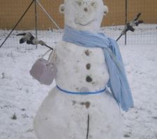 Notre 1er bonhomme de neige chez nous