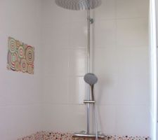 Colonne de douche en place