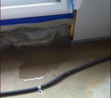 Infiltration d'eau dans le salon