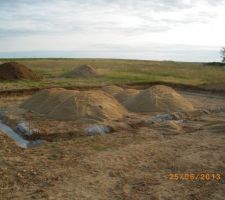 Sable pour le terre plein avant la dalle