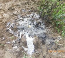 Dalle(6) Cherchez l'erreur, plastique fondu? pots de danette vanille?