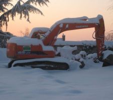 Terrassement arrêté cause de neige