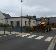 Vue d'ensemble lors du début du terrassement