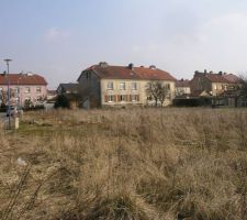 Vue de la parcelle depuis le sud et montrant la viabilit&eacute; d&eacute;j&agrave; en place
