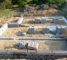 Vide sanitaire, 4 rangs=80cm