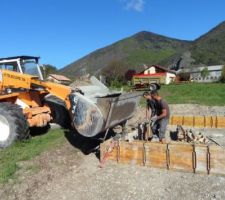 Coffrage des murs du vide-sanitaire