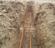 Ferraillage des fouilles (chambre)