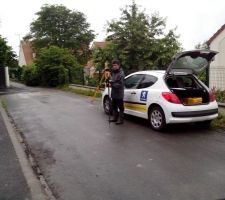 Implantation maison par le g&eacute;om&egrave;tre du constructeur.