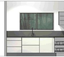 Vue de face future cuisine