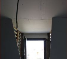 Placo de l'étage en cours
