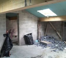 Pose de velux dans la salle de bain