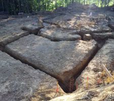 Fouilles, puits ferraillage (vue globale)