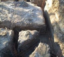 Fouilles, puits ferraillage (hall/cellier/WC)