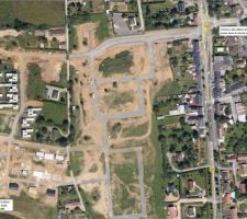 Vue de google map qui date d'il y a quelques mois
la dernière tranche (4) du lotissement