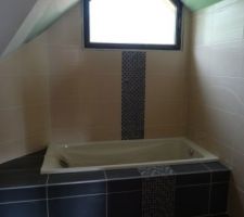 Baignoire du haut et fen&ecirc;tre oscillo-battante