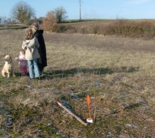 La diagonale du terrain pris du fond du terrain