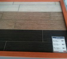 S&eacute;lection carrelage :  carrelage gr&egrave;s c&eacute;rame &eacute;maill&eacute; de marque ARTEAK. mod&egrave;le EBANO (en haut) , en 12,5x50 cm.