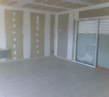 Pi&eacute;ce &agrave; vivre avec la baie vitr&eacute;e cass&eacute; par deux salles gosses :(