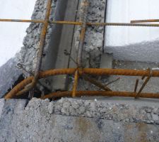Photo de la mise en place des treillis soudés, des chaînages de périphéries et des chaînages horizontaux et verticaux n°8