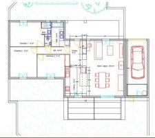 Plan D'aménagement Version 1 - Cuisine côté jardin