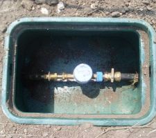 Compteur d'eau ouvert