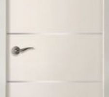 Choix définitif porte laquées blanches insert inox