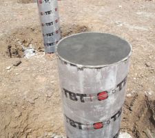 Pilotis en béton