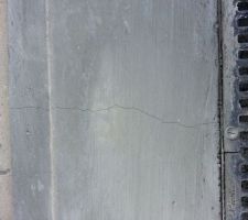 Fissure seuil de garage