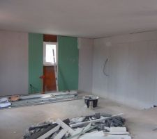 L etage,en vert la futur salle de bain