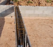 Ferraillage avant coulage