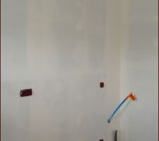 Premier essai sous-couche dans la buanderie