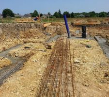 Fond de fouille protégé par le gros béton
