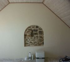 Finition du 2&egrave;me &eacute;tage achev&eacute;e : vue sur le pignon ouest.